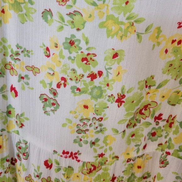 Cactus + Pearl Women's Bohemian Off The Shoulder Floral Tunic Shirt. Size L - Picture 6 of 8